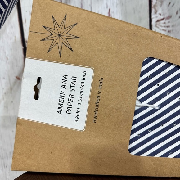 Americana Paper Star 9 point Really Huge Paper Star Decor 43” Perfect For july 4 - Picture 7 of 15